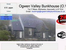Tablet Screenshot of ogwenvalleybunkhouse.co.uk
